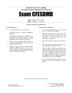 Exam - Society of Actuaries
