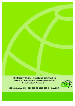 Organisation and management of construction perspective