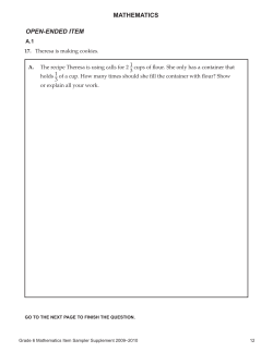 Gr 6 Open Ended 0910 - Calculate with Fractions, Factors