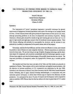 78 THE POTENTIAL OF CHINESE SWINE BREEDS TO IMPROVE