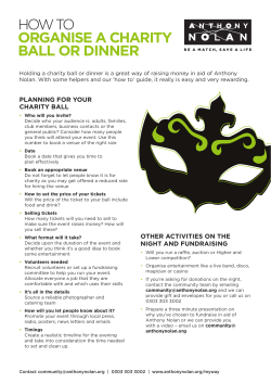 how to organise a charity ball or dinner