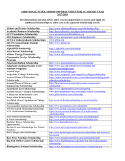ADDITIONAL SCHOLARSHIP OPPORTUNITIES