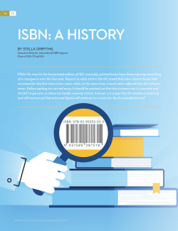 A History - The International ISBN Agency