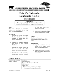 Rainforests (Gr.1-3) Extensions