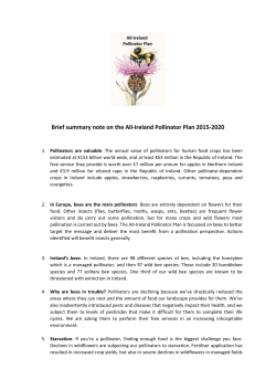 Brief summary note on the All-Ireland Pollinator Plan