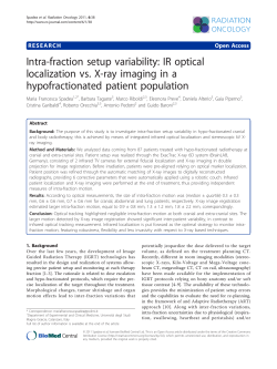 Intra-fraction setup variability: IR optical localization vs. X
