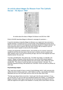 Article about Megan Du Biosson