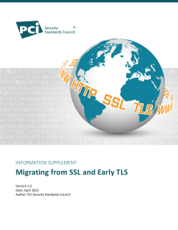 migrating from SSL and Early TLS information supplement.