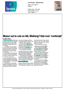 Muturi set to rule on AG, Matiang`i fate over `contempt`
