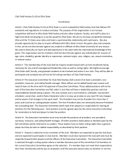 Field Hockey Constitution - OSU Rec Sports