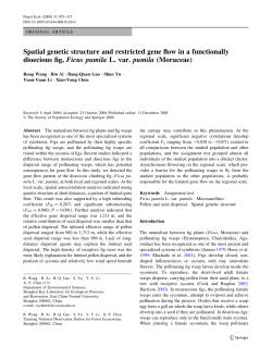 Spatial genetic structure and restricted gene flow in a functionally