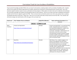 TEKS Aligned Curriculum Tools