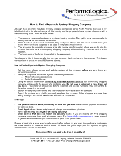 How to Find a Reputable Mystery Shopping Company