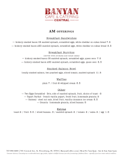 AM OFFERINGS Breakfast Sandwiches Breakfast Burritos Smoked