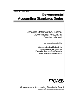 GASB Concepts Statement No. 3
