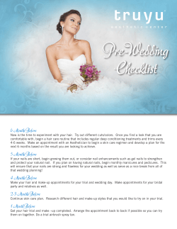 Pre-Wedding Checklist