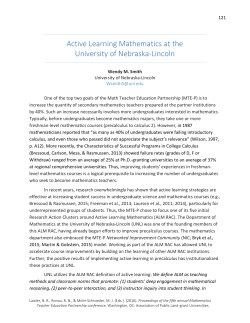 Active Learning Mathematics at the University of Nebraska