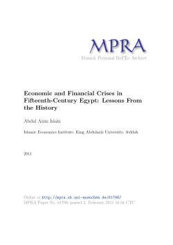 Economic and Financial Crises in Fifteenth