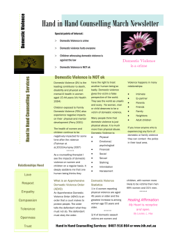 Hand in Hand Counselling March 2012