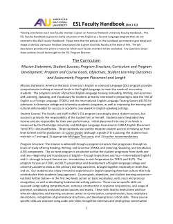 ESL Faculty Handbook - American National University