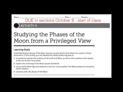 DUE in sections October 6 - start of class