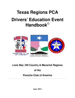 Texas Regions PCA Drivers` Education Event Handbook