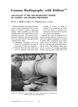 Gamma Radiography with Iridium 192