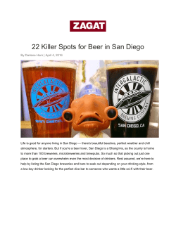 ZAGAT | 22 Killer Spots for Beer in San Diego