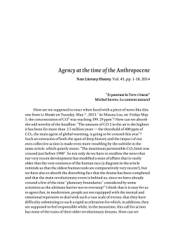 Agency at the time of the Anthropocene