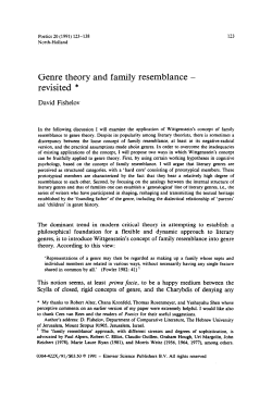 Genre theory and family resemblance - revisited