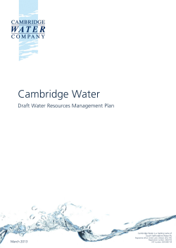 Cambridge Water - Cambridge City Council