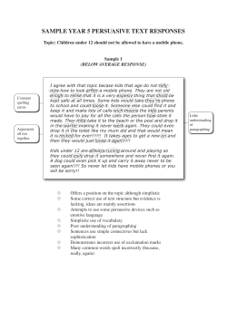 sample year 5 persuasive text responses