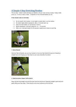 6 Simple Stretches - Bodmin Womens Running Club