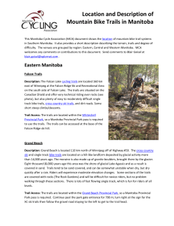 Location and Description of Mountain Bike Trails in Manitoba