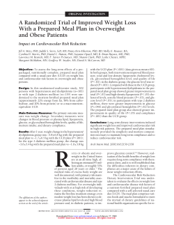 A Randomized Trial of Improved Weight Loss