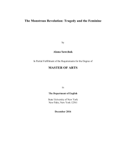 The Monstrous Revolution: Tragedy and the Feminine
