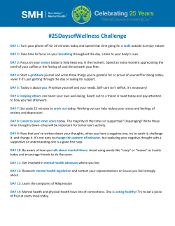 25 Days of Wellness Challenge