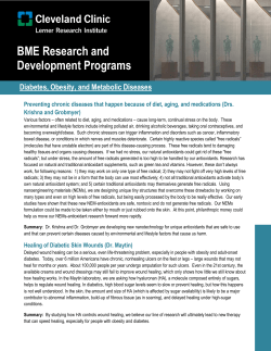 Diabetes, Obesity, and Metabolic Diseases