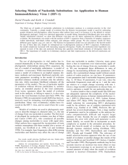 Selecting Models of Nucleotide Substitution: An Application