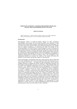 Mortality of rural landless men before the Black Death