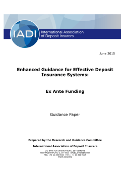 Enhanced Guidance for Effective Deposit Insurance Systems