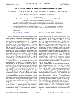 Measurement of the electron electric dipole moment