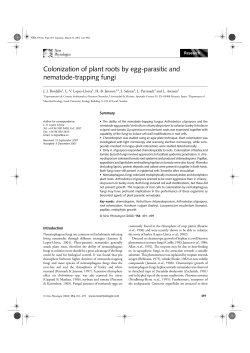 Colonization of plant roots by egg-parasitic and nematode