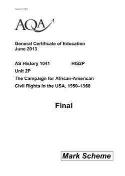 The Campaign for African-American Civil Rights in the USA