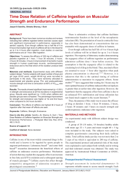 Time Dose Relation of Caffeine Ingestion on Muscular Strength and