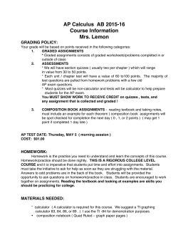 AP calc expectations 15-16