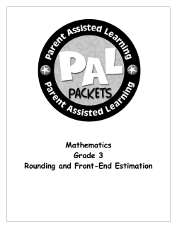 Mathematics Grade 3 Rounding and Front