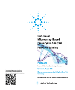 One-Color Microarray-Based Prokaryote Analysis