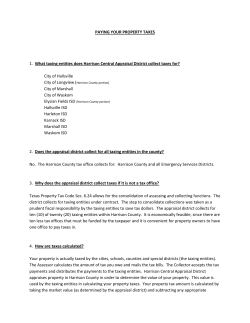 PAYING YOUR PROPERTY TAXES 1. What taxing entities does