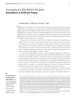 Increasing the Bite Behind the Bark: Extradition in Antitrust Cases
